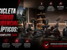 Um gráfico promocional do Consultor Fit para 'Bicicleta Ergométrica Residencial e Elípticos: Guia Completo 2026'. A imagem exibe quatro aparelhos pretos em uma sala de estar moderna: um elíptico, uma bicicleta horizontal, uma bicicleta de spinning e uma bicicleta vertical. Ícones acima de cada máquina descrevem 'ELÍPTICOS: movimento natural e silencioso', 'BICICLETA ERGOMÉTRICA: conforto e estabilidade para treinos diários', 'BIKE SPINNING: intensidade e alta performance', 'VERTICAL: ideal para quem busca praticidade'. Ícones na parte inferior destacam 'TREINO COMPLETO', 'BAIXO IMPACTO', 'QUEIMA DE CALORIAS' e 'RESULTADOS constantes'. O gráfico encerra com a chamada 'ESCOLHA O EQUIPAMENTO IDEAL E TRANSFORME SUA ROTINA!' com um ícone de marca de verificação. Bicicleta ergometrica ou eliptico para residencia