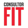 Logo Consultor Fit consultoria com dicas para compra de produtos residencias identidade visual vermelha e preta
